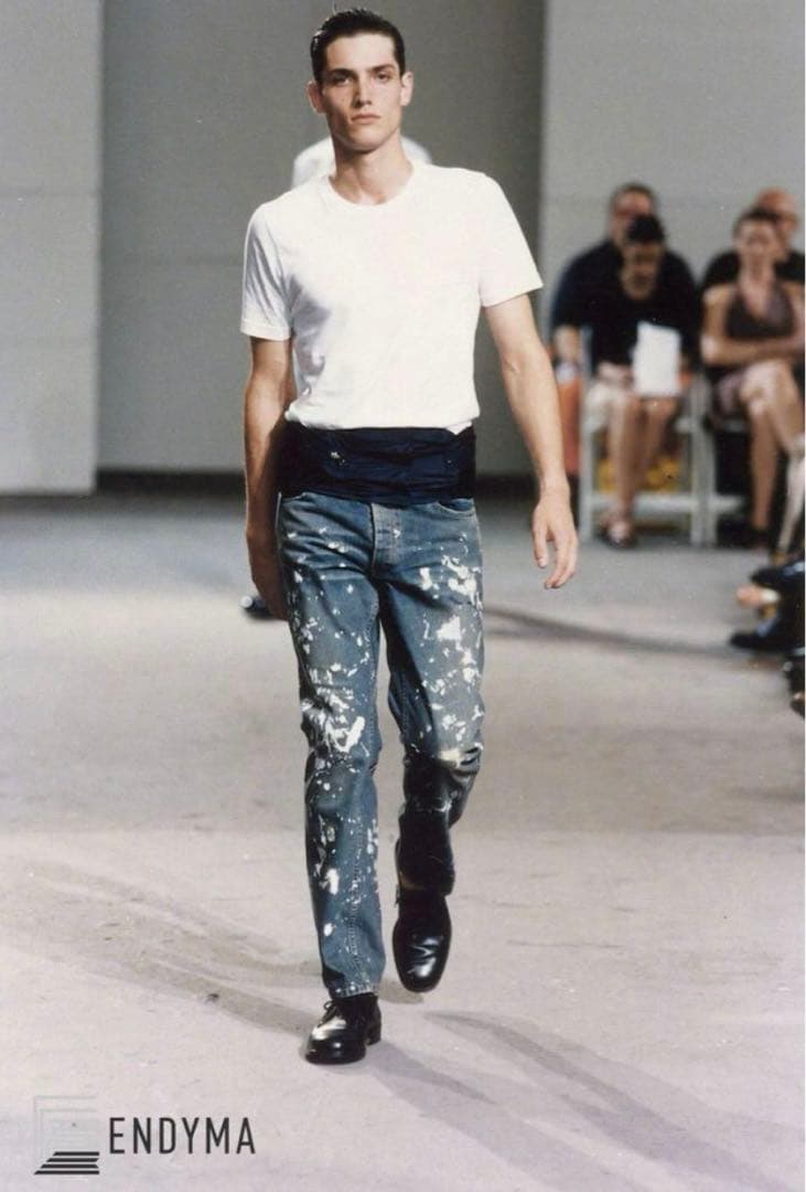 helmut lang 本人期 ヘルムートラング ペンキデニムパンツ 希少 - メルカリ