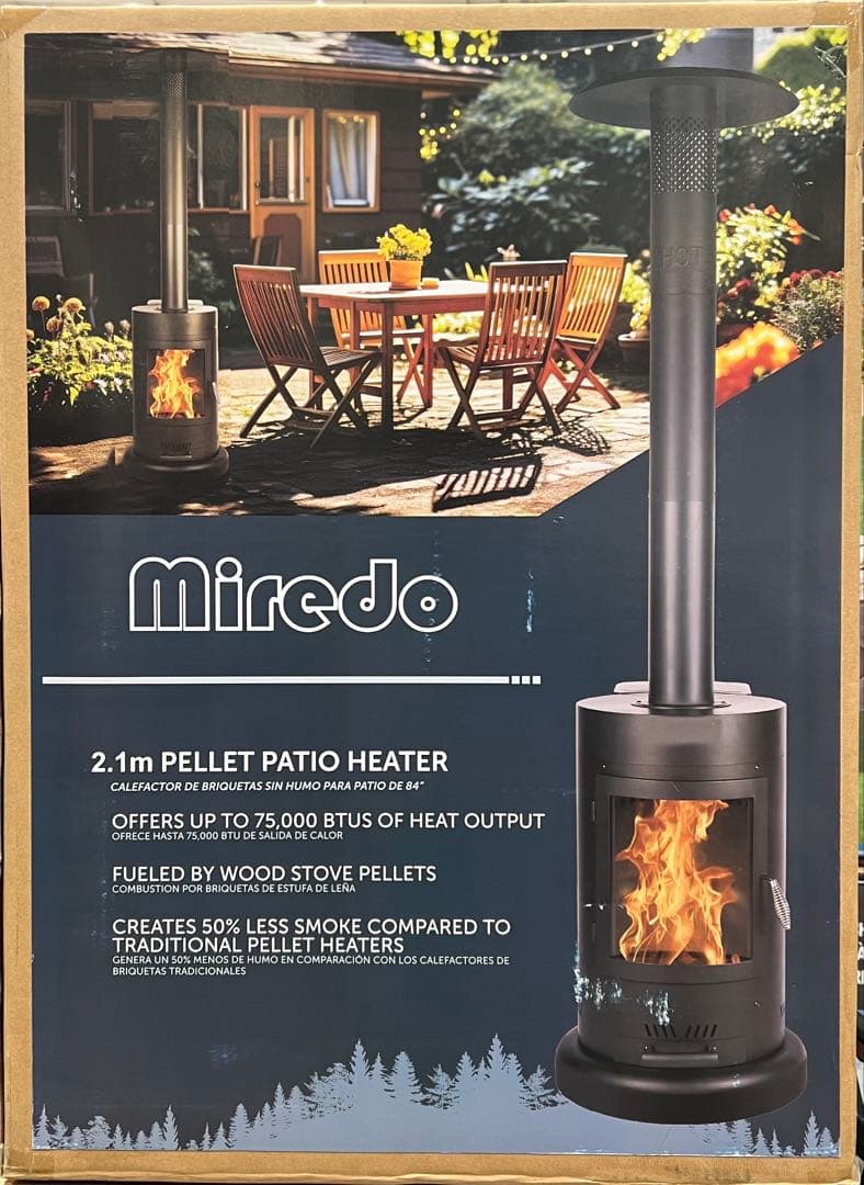 新品】Miredo 屋外用 ペレットヒーター ペレットストーブ屋外ストーブ