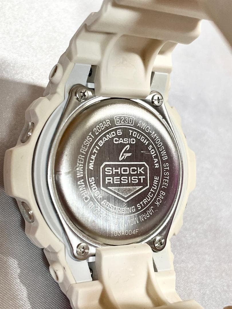 G-SHOCK AWG-M100SWB-7AJF 電波ソーラー 超音波洗浄済み - メルカリ