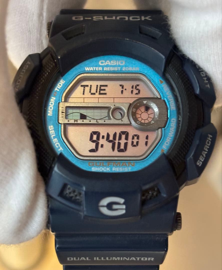 G-SHOCK/ガルフマン/ビンテージ/G-9000/ネイビー/タイドグラフ/紺