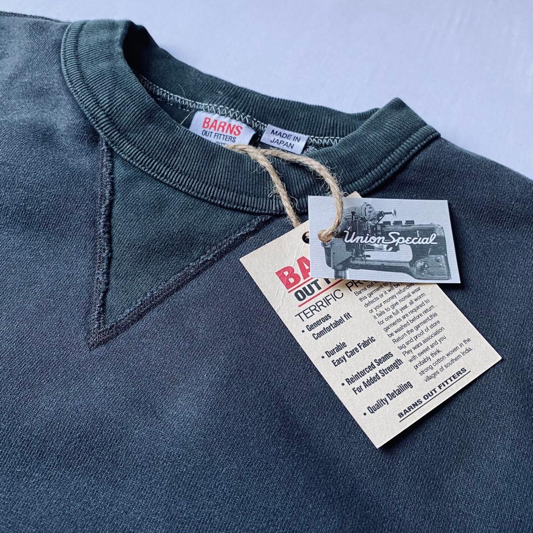 新品未使用タグ付き BARNS ユニオンメイド クルーネックスウエット