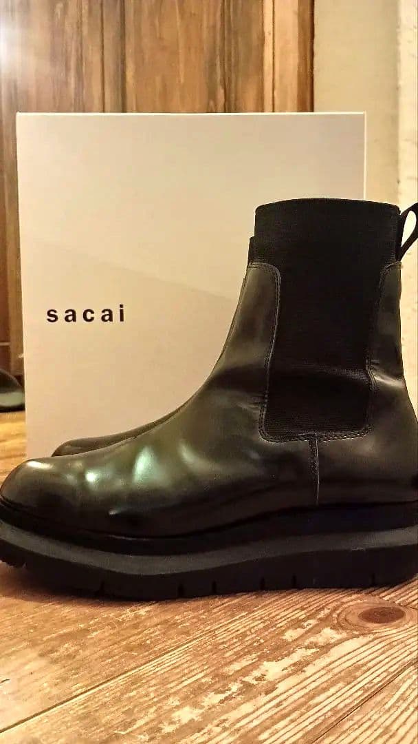 sacai　チェルシーブーツ　サイドゴアブーツ　革靴　41 sacai チェルシーブーツ サイドゴアブーツ 革靴 41
