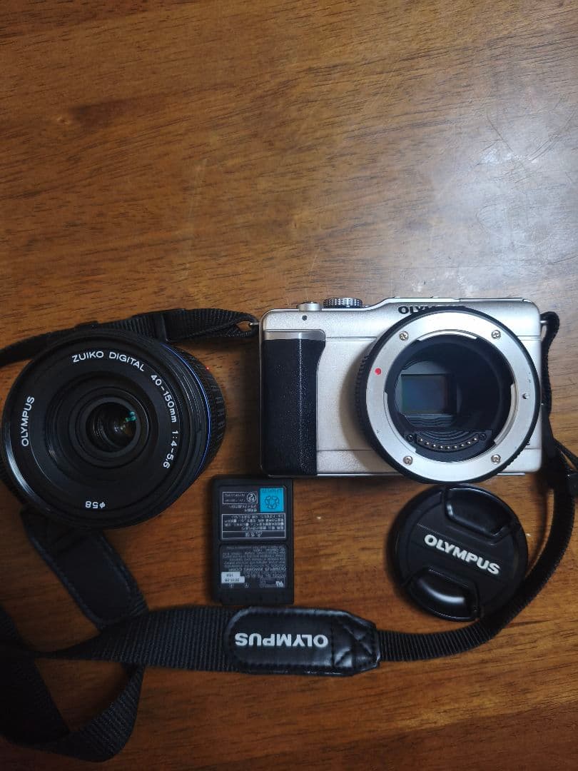 Olympus E-PL1 レンズ ストラップ バッテリー 本体 セット - メルカリ
