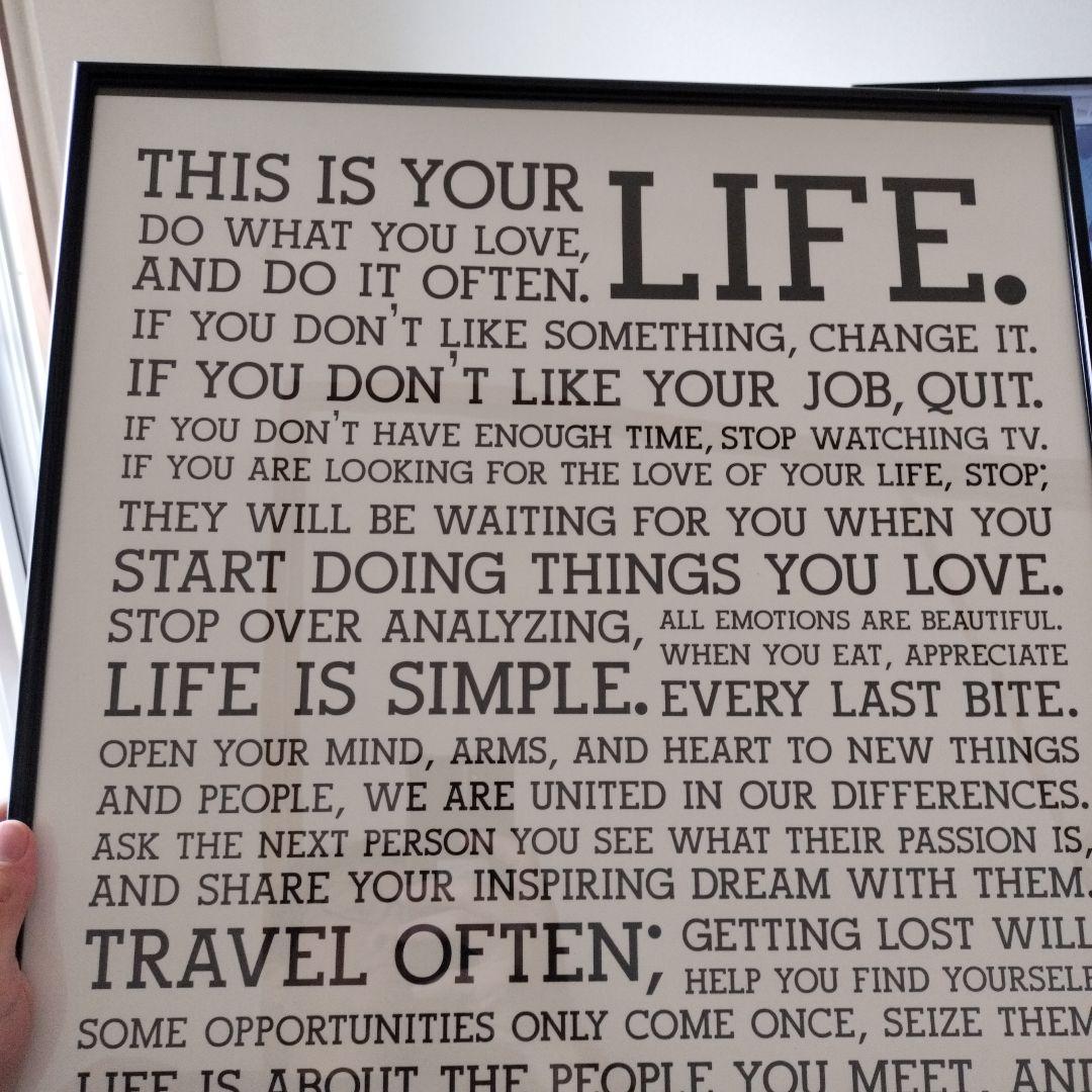 Holstee/ホルスティー社製 マニフェスト ポスター（フレーム付き