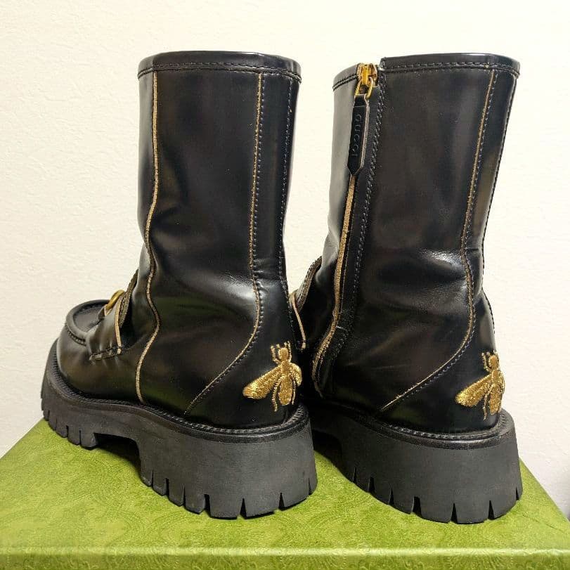 希少 美品 GUCCI ホースビット ショートブーツ Bee 蜂 37 1/2 - メルカリ