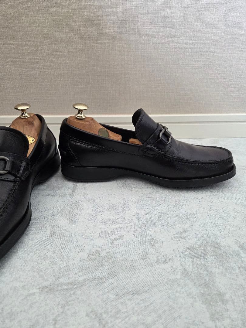 【美品】FERRAGAMO ガンチーニ ローファー 24.5cm ダークブラウン