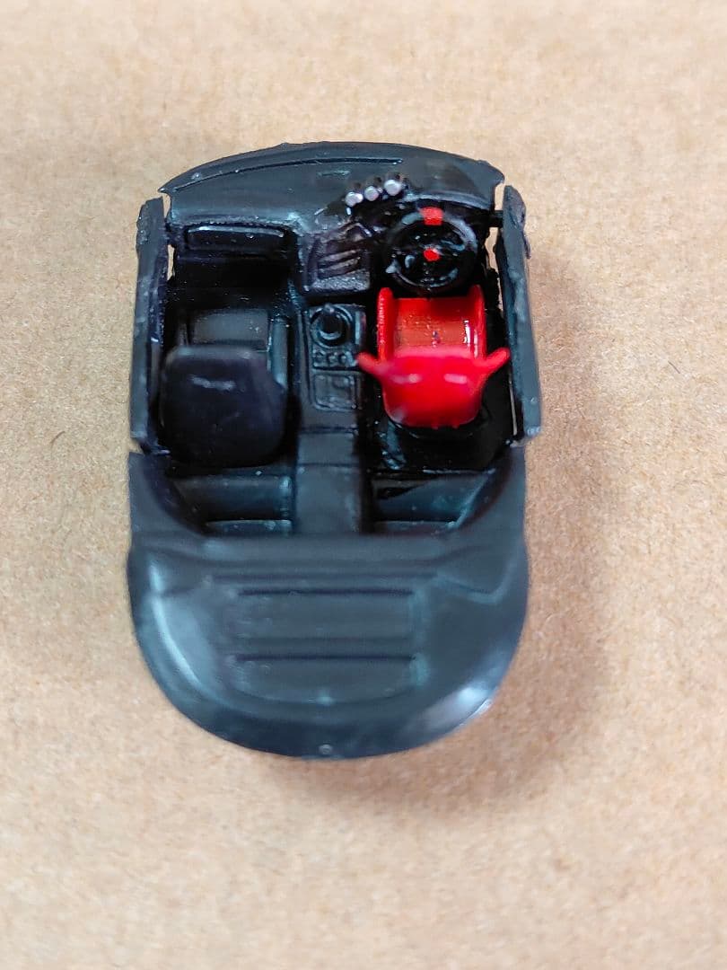 トミカ改造 マツダ RX7 ドリ車仕様 フルエアロ 赤 深リムホット