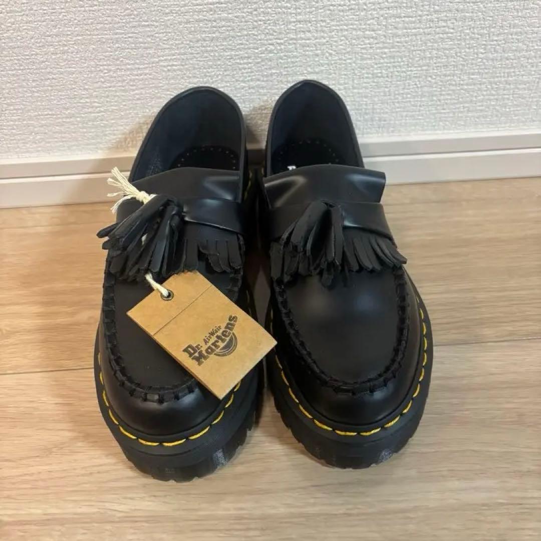 Dr. Martens ADRIAN QUADタッセルローファー uk4 Adrian Quad Leather Platform Tassle Loafers in Black | Dr. Martens