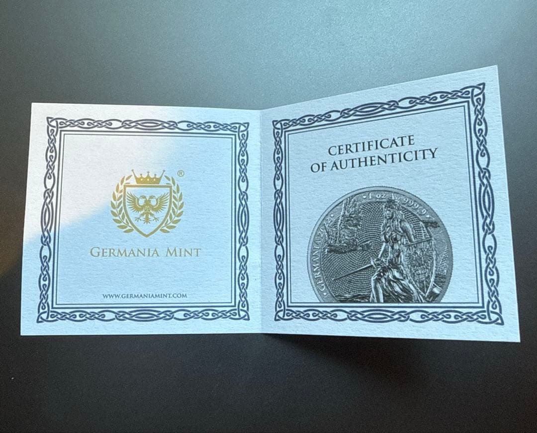 希少 ゲルマニア造幣所 女武神シリーズ1OZ銀貨 プルーフ 本物保証