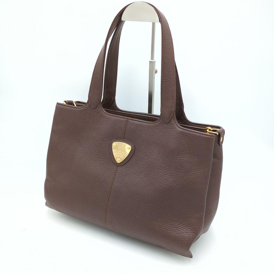 極美品　ATAO アタオ　2wayショルダーバッグ　A4サイズ シボ　ブラウン 極美品 ATAO アタオ 2wayショルダーバッグ A4サイズ シボ ブラウン