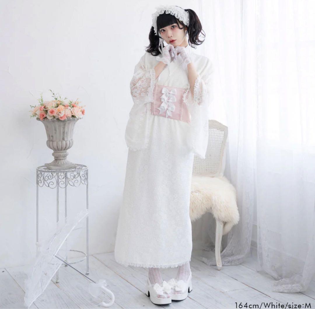 DearMyLove 総レースセットアップ浴衣・帯セット 浴衣ドレス 地雷 量産 DearMyLove 浴衣 総レースセットアップ浴衣 レディース : ZOZOTOWN