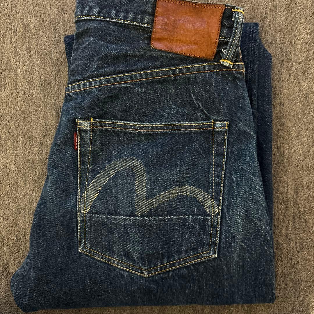 EVISU エヴィス ジーンズ 大黒カモメ ステンシル（染み込みタイプ） EVISU（エヴィス） EVISU 20周年記念 限定 大黒 カモメ デニム パンツ