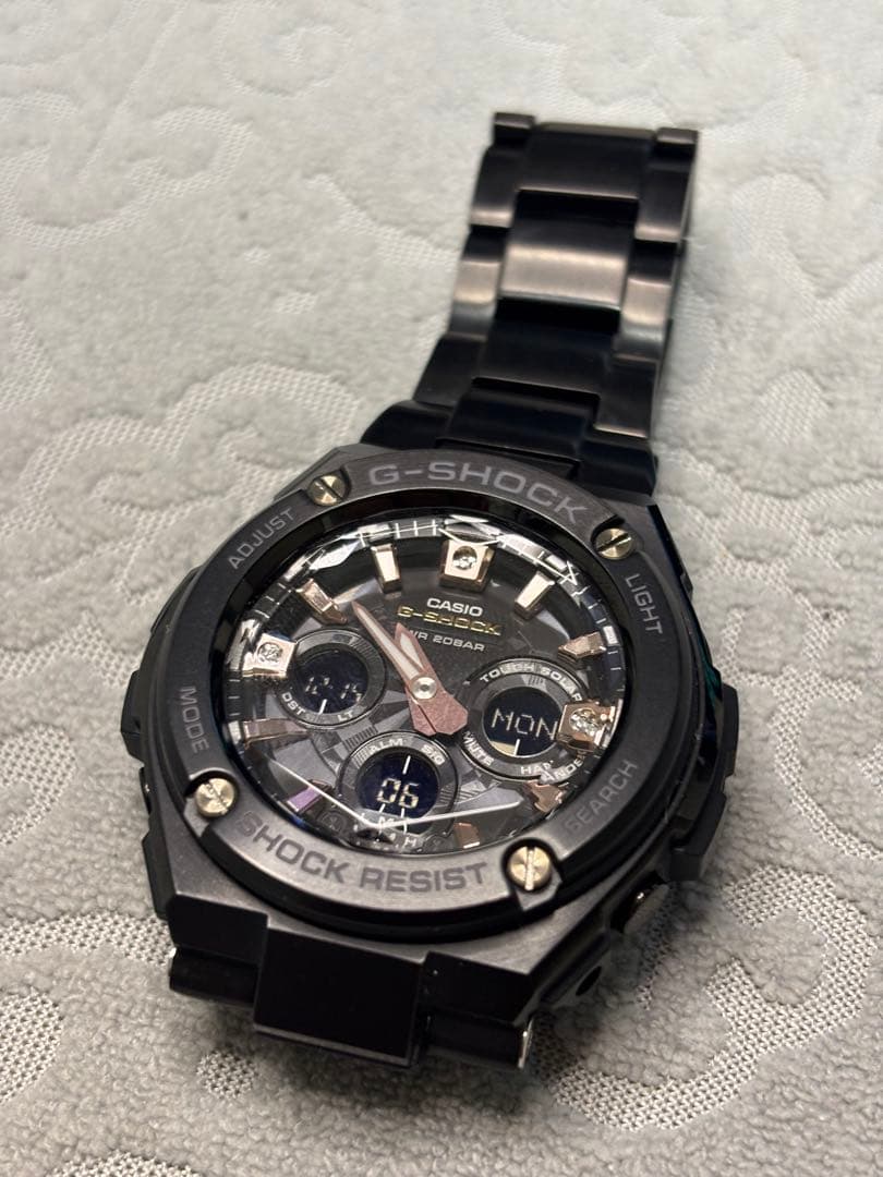 CASIO G-SHOCKソーラーGST-S310(美品)予備ベゼル付き 安い