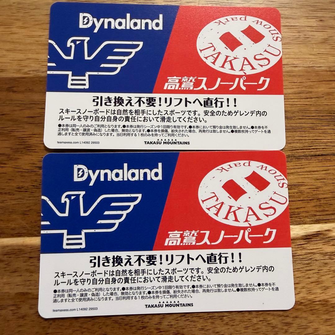高鷲スノーパーク ダイナランド 共通リフト券 - メルカリ