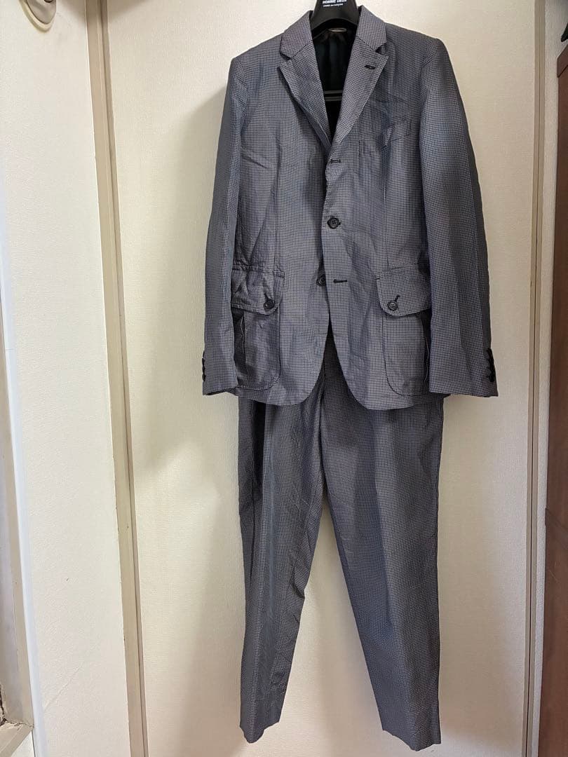 T*K様 コムデギャルソンHOMME DEUX ポリ縮チェック柄 セットアップ COMME des GARCONS HOMME 縮絨ウールサージセットアップスタイル