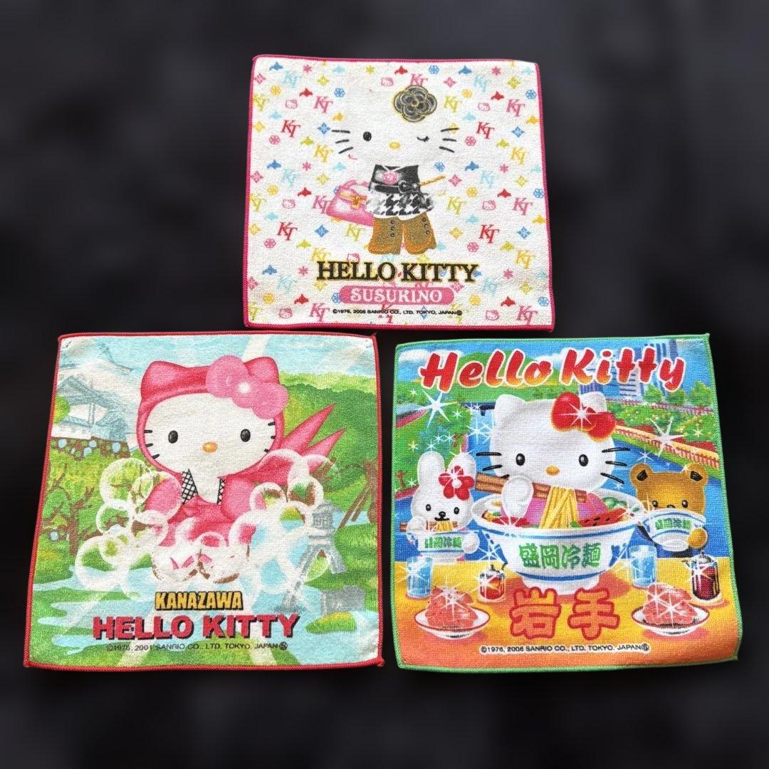 ご当地キティ ハンカチ 3枚セット - メルカリ