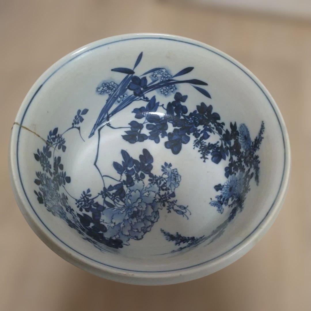 染付 呉須 盃洗 金魚鉢 牡丹 水仙 菊 梅 花の通販はau PAY マーケット