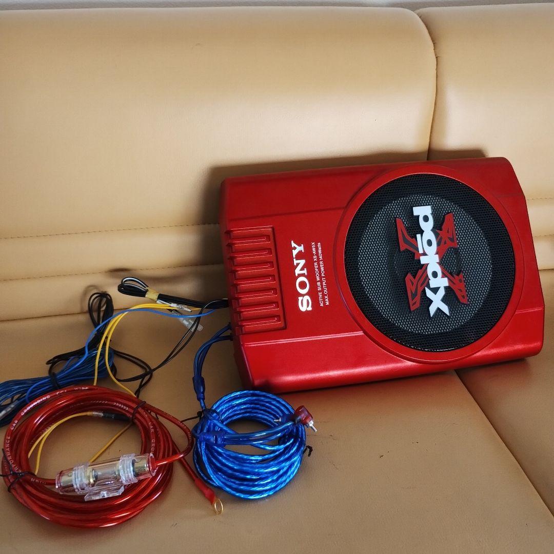 当時物SONY XS―AW5X Xplod アンプ内蔵型サブウーファー 配線付き