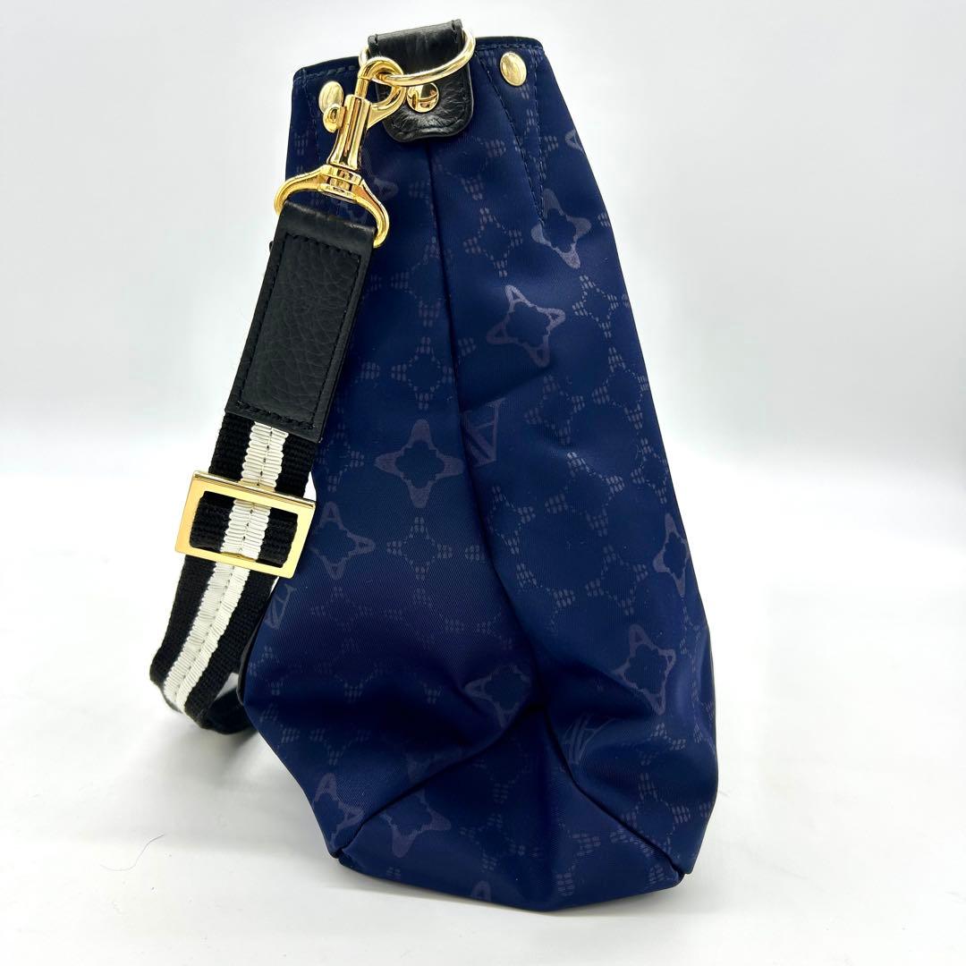 極美品】アタオ エルヴィ 2way ショルダーバッグ モノグラム A4可 紺