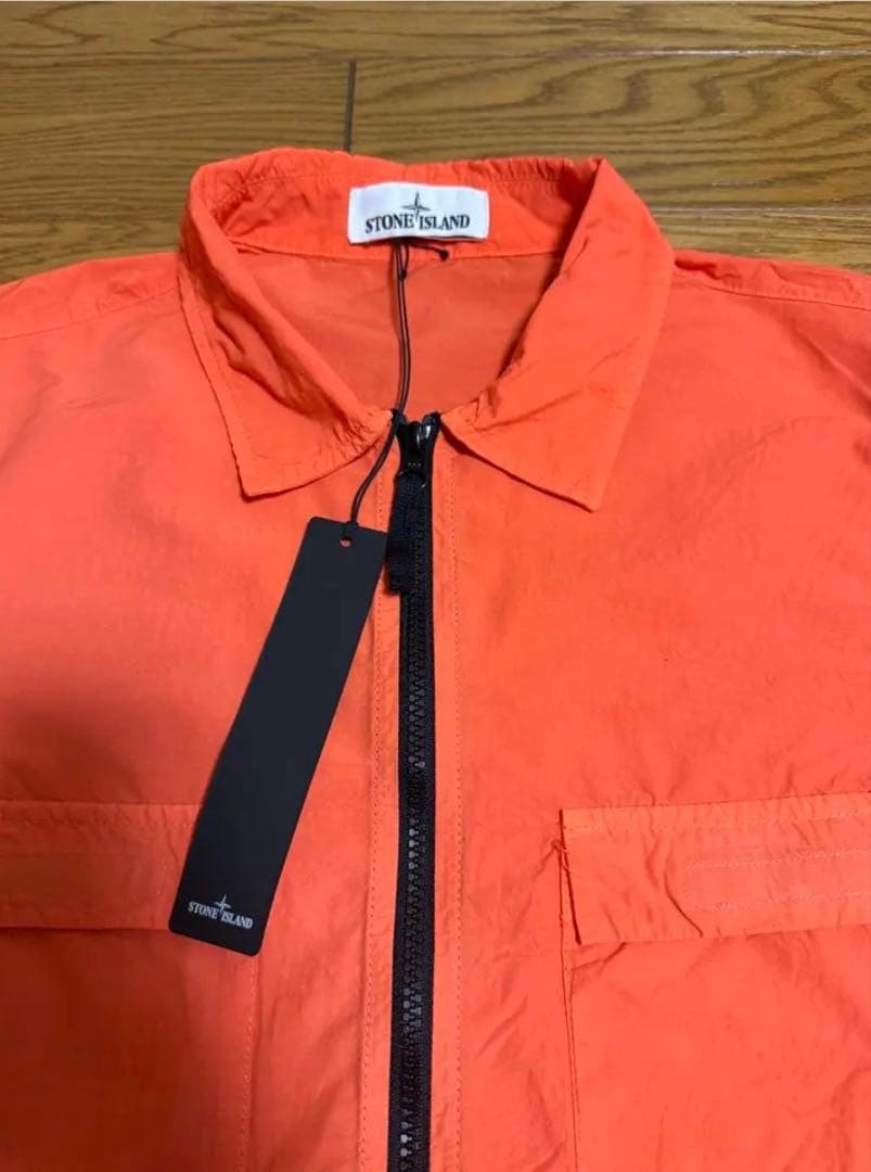 STONE ISLAND オレンジ ナイロンジャケット - メルカリ