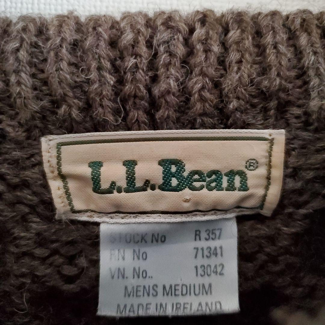 80s vintage L.L.Bean フィッシャーマンズニット ブラウン