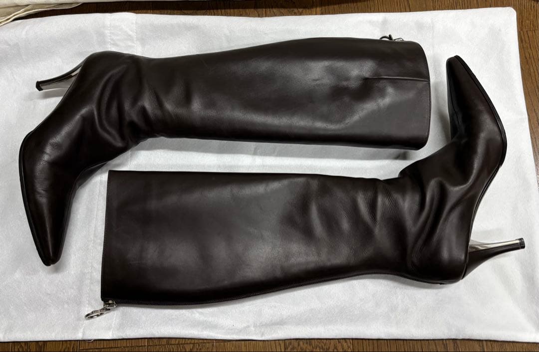 専用　フェラガモ　ダークブラウン ロングブーツ　6.5 23.5cm ガンチーニ