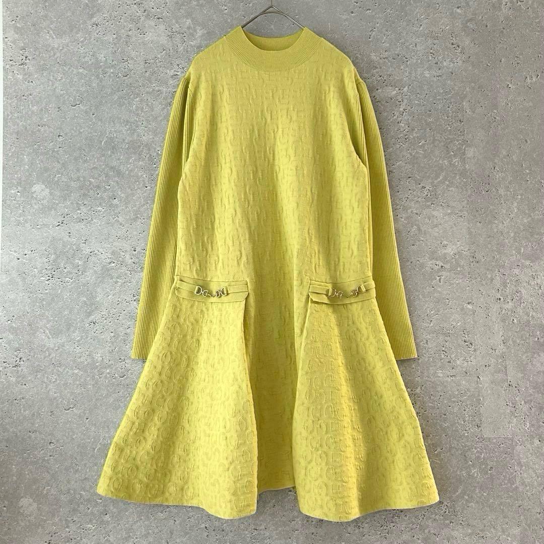 ✨美品✨ セルフォードCELFORD ロゴふくれジャガードニットワンピース 38 CELFORD（セルフォード）の「◇ロゴふくれジャガードニットワンピース