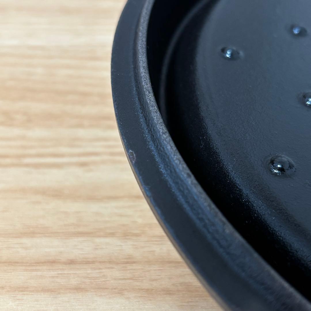 ストウブ　ピコ・ココットラウンド　ブラック　24cm 3.8L 鋳物ホーロー鍋