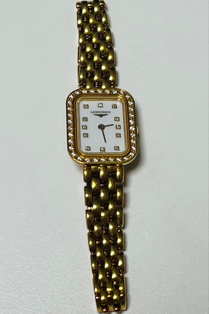 LONGINES ロンジン L6.112.7 K18 金無垢 ダイヤモンドベゼル 楽天市場】電池交換済 LONGINES ロンジン L6.112.7 12Pダイヤ