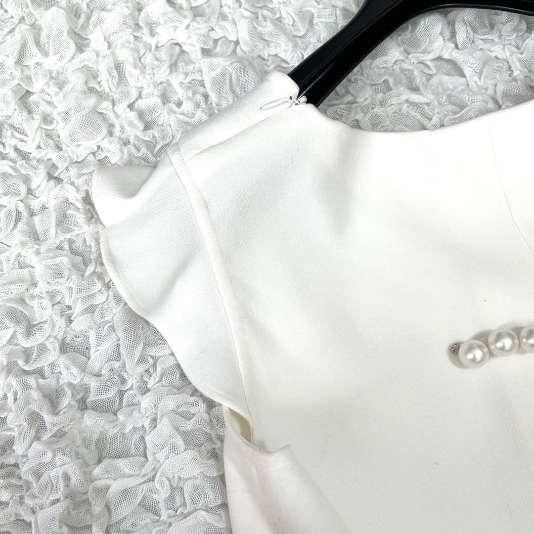極美品✨2020年購入 ヨーコチャン バックパール フリル袖 ワンピース