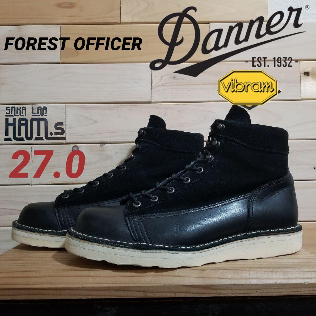 美品　廃盤　Danner　フォレストオフィサー　27.0 黒　レザー Danner D4126 FOREST OFFICER フォレスト オフィサー / ダナー ライン