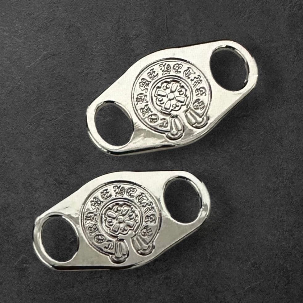 シルバー シューレースアクセサリー デュブレ 2個セット スニーカー用