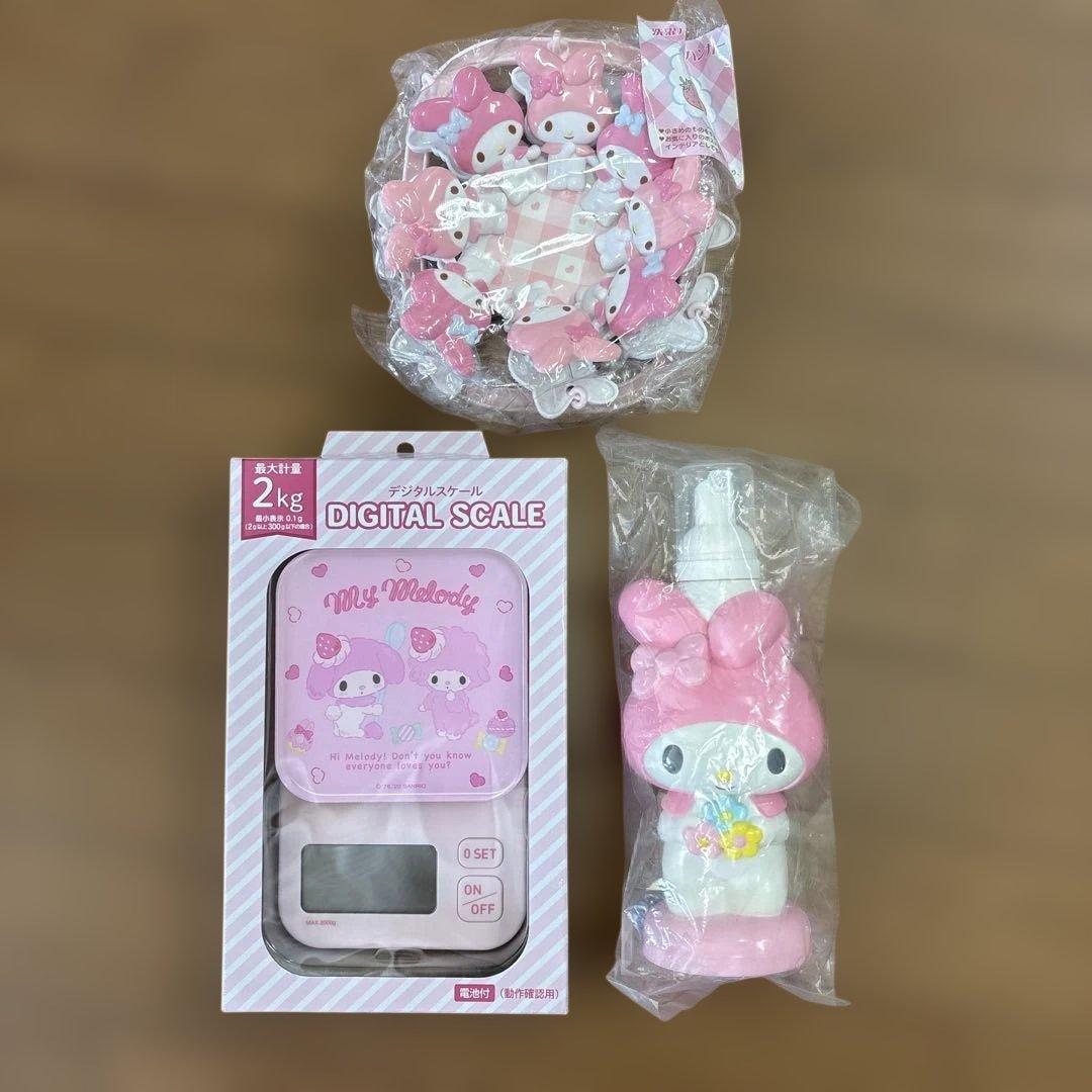 未使用 サンリオ マイメロディ 洗濯バサミ スケール ポンプボトル snr-658138_1.jpg