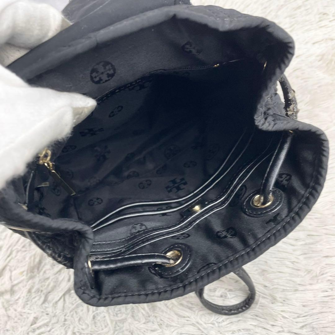 トリーバーチ レザー 2way 巾着 斜め掛け フレミング 黒 ブラック