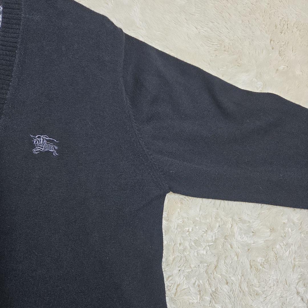 バーバリー ブラックレーベル ノバチェック カーディガン 黒 M - メルカリ