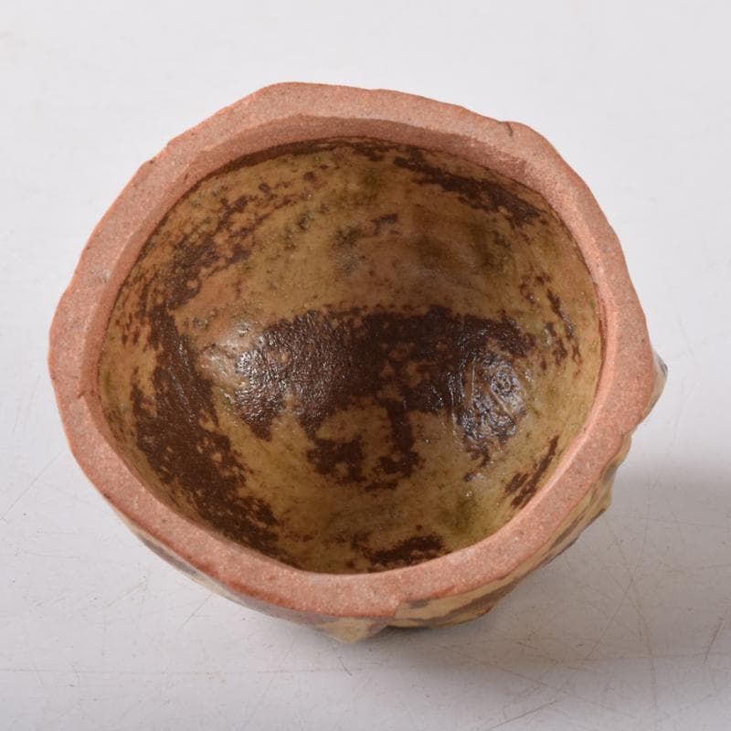 茶道具 松古窯 佐久間芳山作 蕾香合 共布共箱 7684