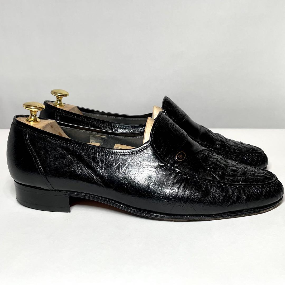 最高級✨️】BALENCIAGA オーストリッチコンビローファー ブラック 革靴