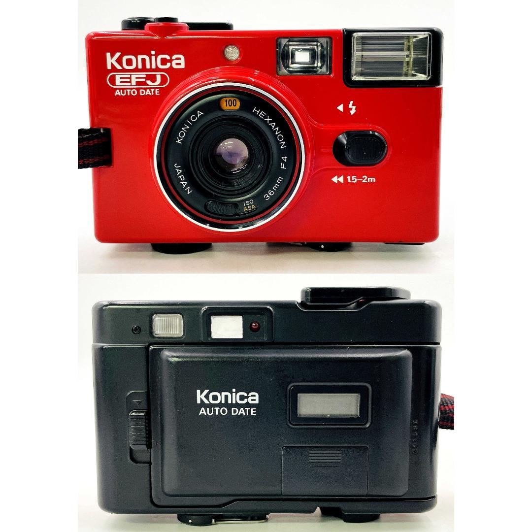 完動品】Konica EFJ AUTO DATEレッドコンパクトフィルムカメラ - メルカリ