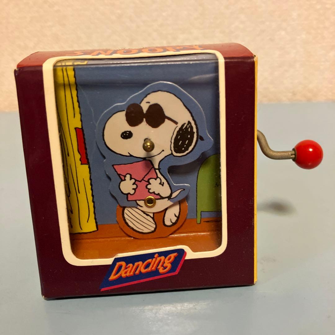 ダンシングスヌーピー箱型手巻き式オルゴール いとしのクレメンタイン