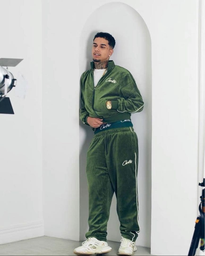 Corteiz Velour Tracksuit green S - メルカリ