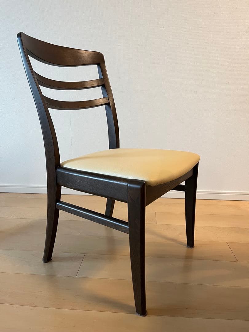 みみ様専用 Ibata 飛騨家具 ダイニングチェア ダークブラウン×ベージュ