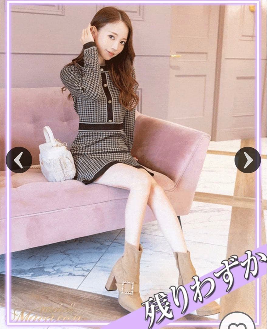 新品未使用 ミシェルマカロン ビジューベルトショートブーツ - メルカリ