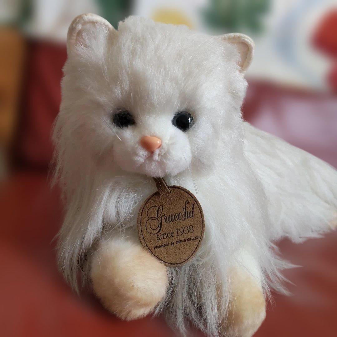 三英　ペルシャ猫　グレイスフル　長毛　日本製アクリル使用　70センチくらい　廃番 三英 ペルシャ猫 グレイスフル 長毛 日本製アクリル使用 70センチ