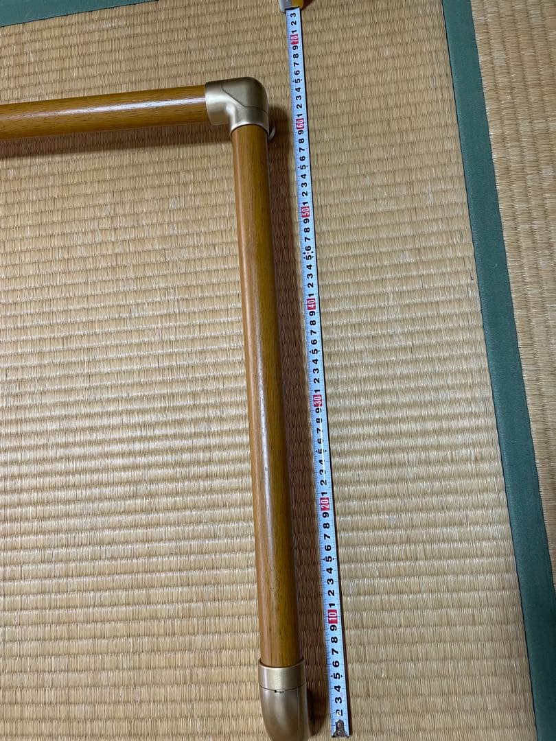 L型手すり 壁手摺り セット ビス付き 天然木製 美品