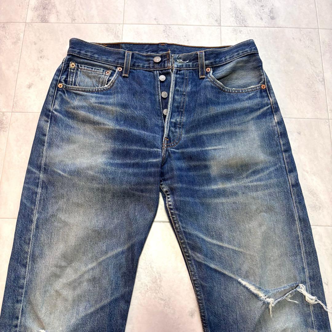 USA製】リーバイス501 00年 W33 鬼ヒゲ ハチノス デニムパンツ - メルカリ