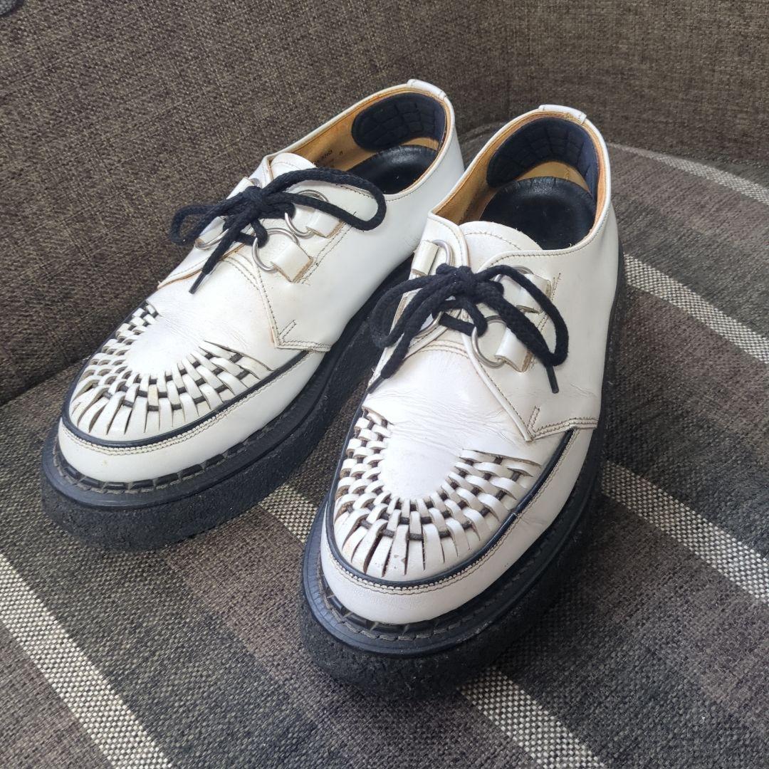 ジョージコックス ラバーソール3588 ホワイト UK8 Amazon | [ジョージ コックス] 3588 ラバーソール 厚底 メンズ