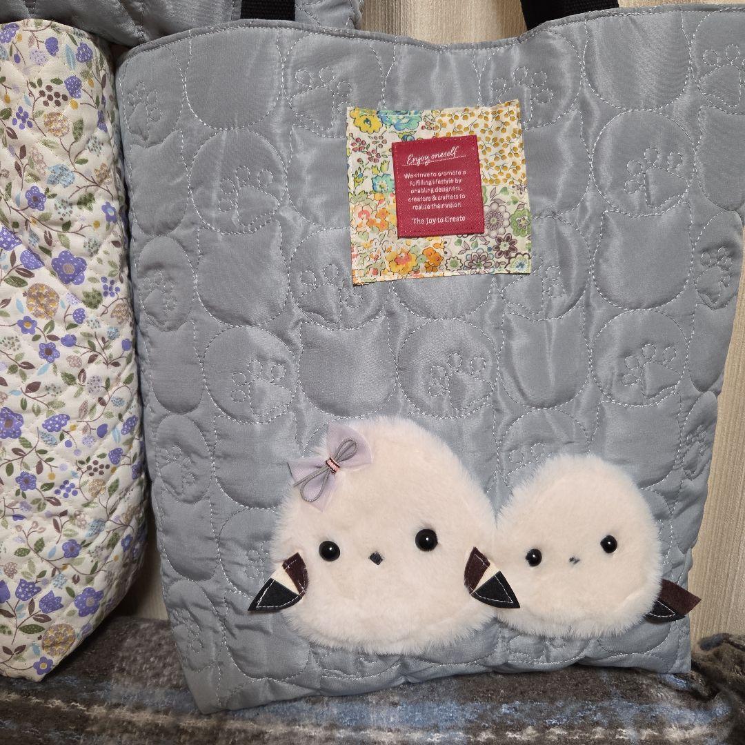 ○いちご様専用○肩がけトートバッグ&ショルダー もふもふすぎるシマエナガ