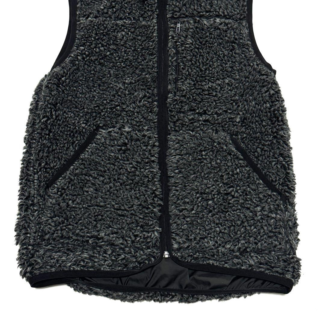 美品 サカイ 日本製 リバーシブル フリース ベスト グレー×ブラック