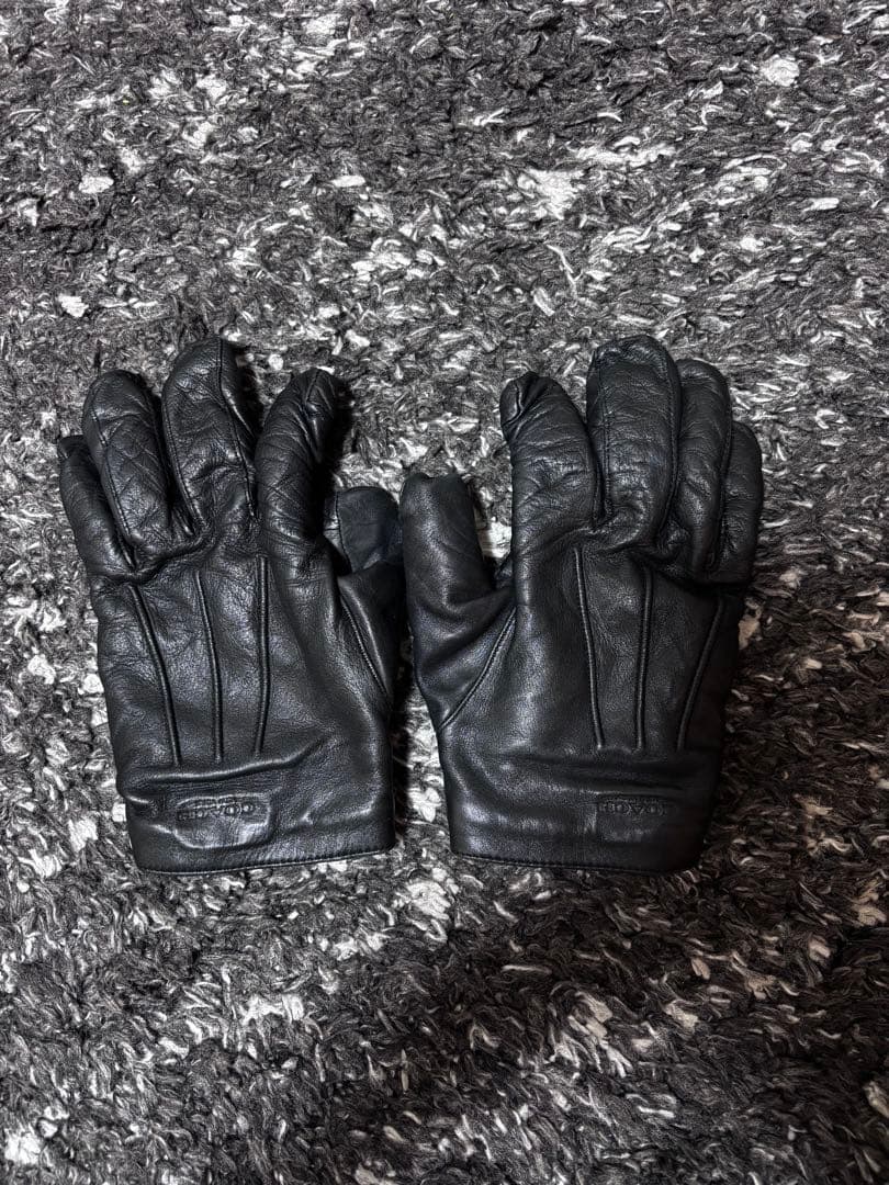 COACH ブラック シープレザー 手袋 COACH ブラック シープレザー