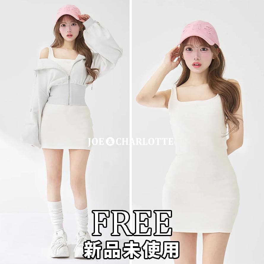 ダーリッチ darich シェイプリブカットミニワンピース ホワイト FREE